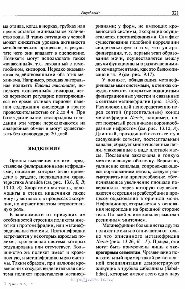 Эдвард Руперт -  Зоология беспозвоночных. В 4-х томах. Том 2. Низшие целомические животные - Страница № 322