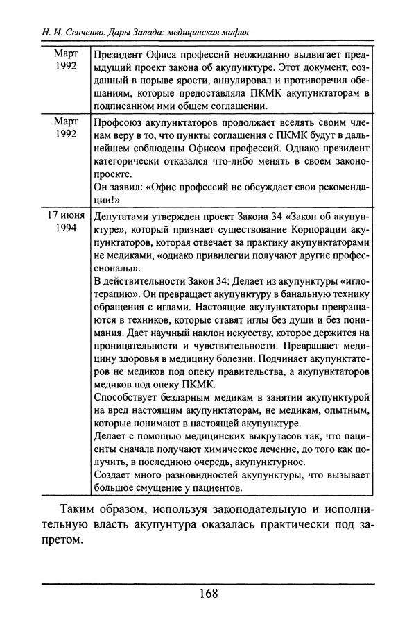 Николай Сенченко - Дары Запада: медицинская мафия - Страница № 169