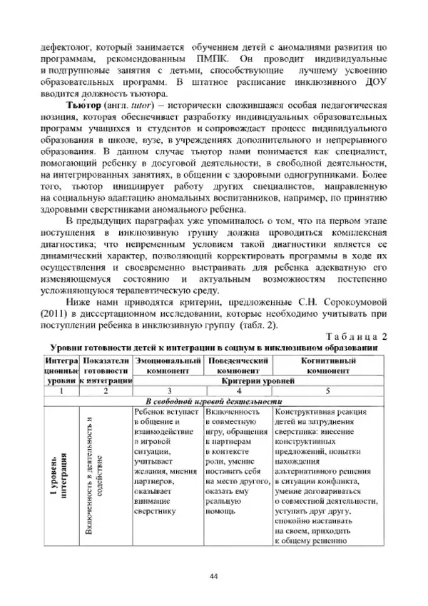 А. Наумов - Сопровождение ребенка дошкольного возраста с ограниченными возможностями здоровья в условиях интегрированного и инклюзивного образования. Учебник - Страница № 44