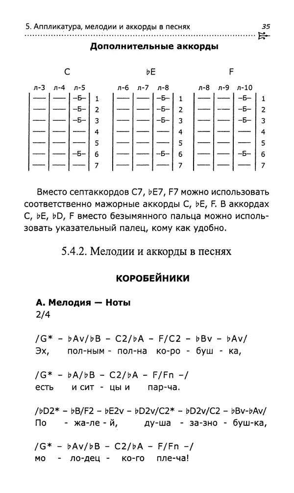 Николай Гермаш - Самоучитель аккомпанемента на семиструнной гитаре: безнотный метод - Страница № 36