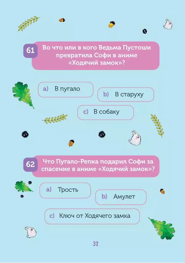  - КВИЗ по творчеству Хаяо Миядзаки. 3 уровня сложности, 250 вопросов - Страница № 33