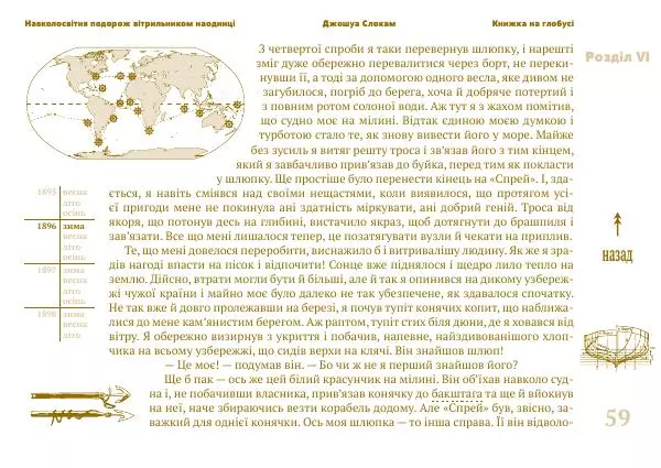 Джошуа Слокам - Навколосвітня подорож вітрильником наодинці - Страница № 59
