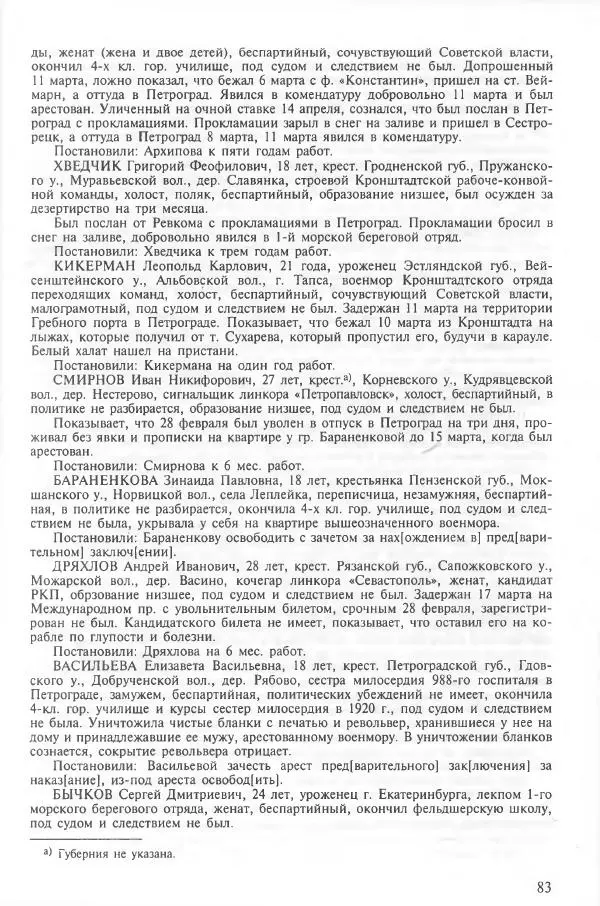 Сборник документов - Кронштадская трагедия 1921 года. Документы. В 2-х томах. Том 2 - Страница № 87 Сборник документов - Кронштадская трагедия 1921 года. Документы. В 2-х томах. Том 2 - Страница № 87