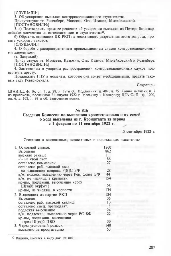 Сборник документов - Кронштадская трагедия 1921 года. Документы. В 2-х томах. Том 2 - Страница № 291 Сборник документов - Кронштадская трагедия 1921 года. Документы. В 2-х томах. Том 2 - Страница № 291