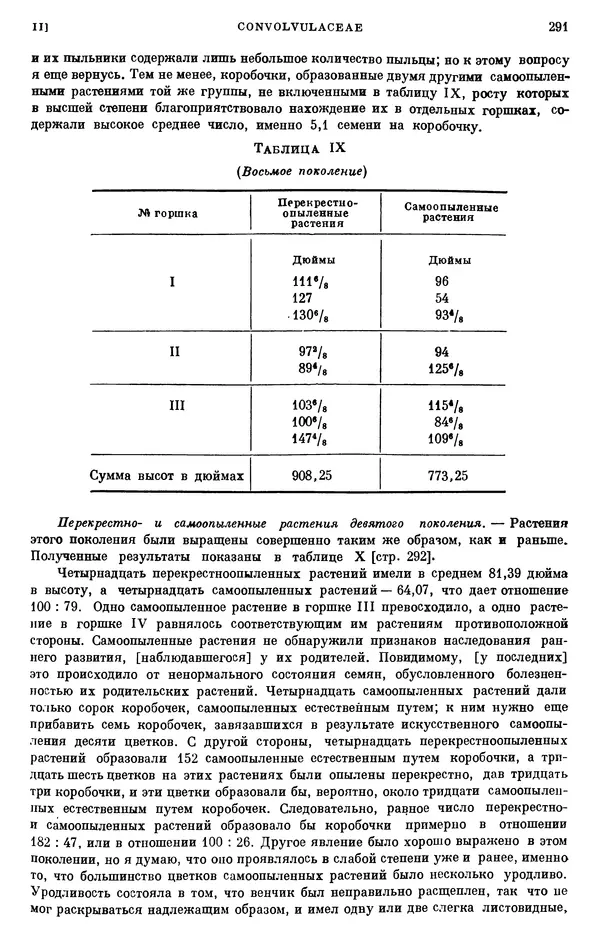 Чарльз Дарвин - Собрание сочинений в 9 томах. Том 6. Опыление орхидей насекомыми. Перекрестное опыление и самоопыление - Страница № 291