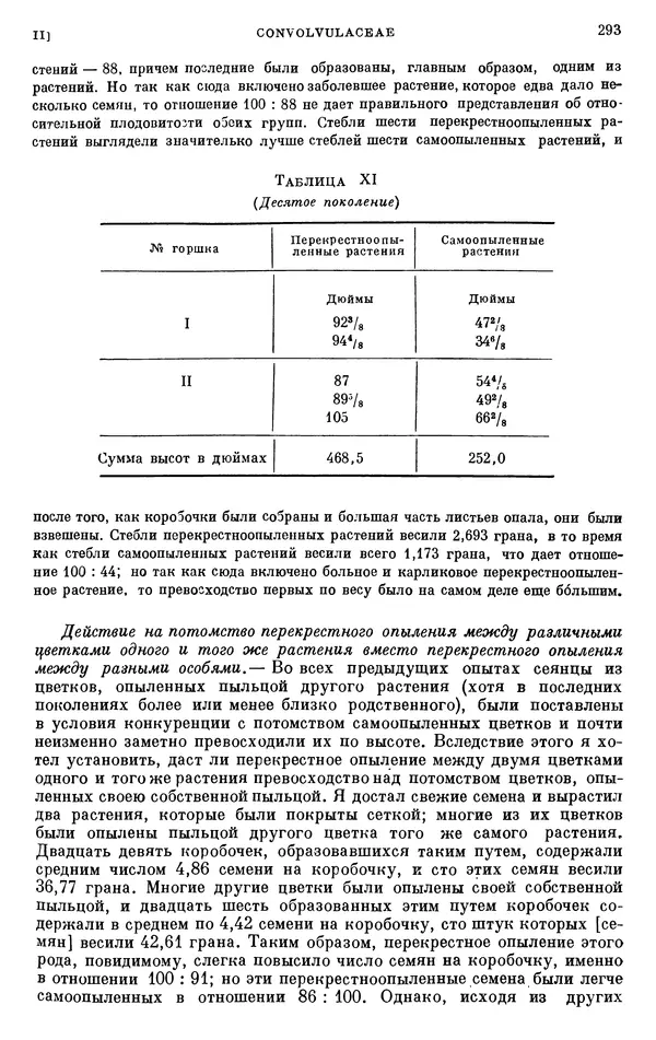 Чарльз Дарвин - Собрание сочинений в 9 томах. Том 6. Опыление орхидей насекомыми. Перекрестное опыление и самоопыление - Страница № 293