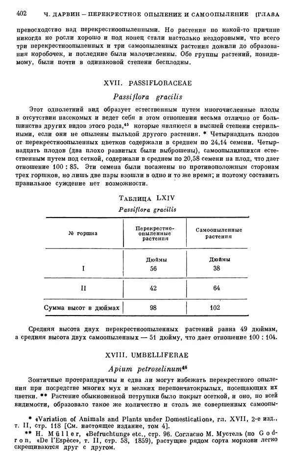 Чарльз Дарвин - Собрание сочинений в 9 томах. Том 6. Опыление орхидей насекомыми. Перекрестное опыление и самоопыление - Страница № 402