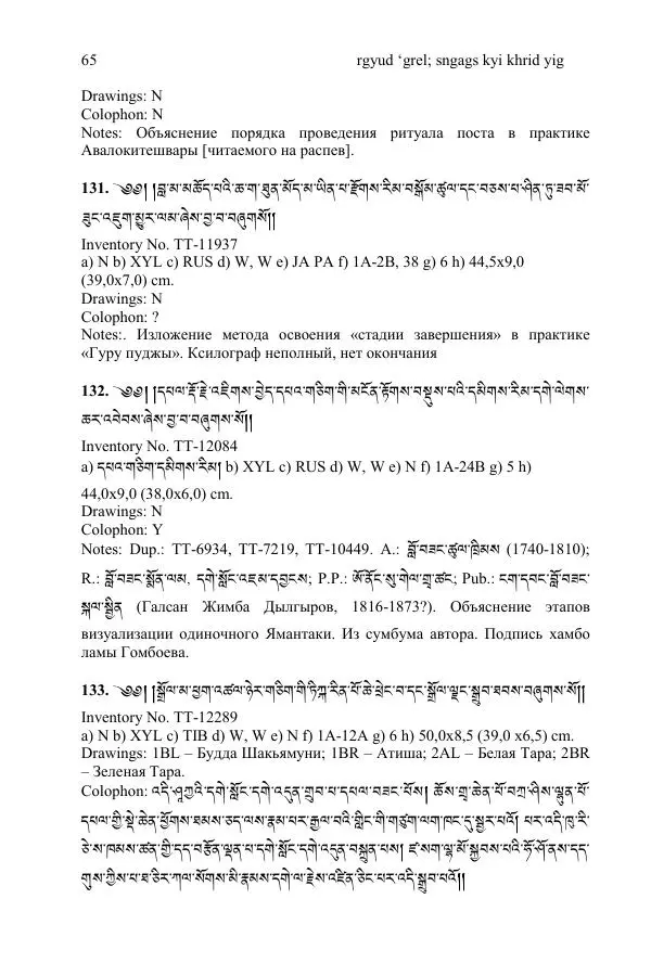 Коллектив авторов - Каталог тибетских тантрических сочинений: ИМБТ СО РАН - Страница № 65 Коллектив авторов - Каталог тибетских тантрических сочинений: ИМБТ СО РАН - Страница № 65