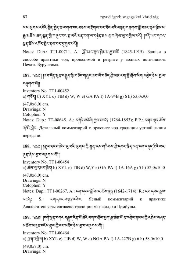 Коллектив авторов - Каталог тибетских тантрических сочинений: ИМБТ СО РАН - Страница № 87 Коллектив авторов - Каталог тибетских тантрических сочинений: ИМБТ СО РАН - Страница № 87