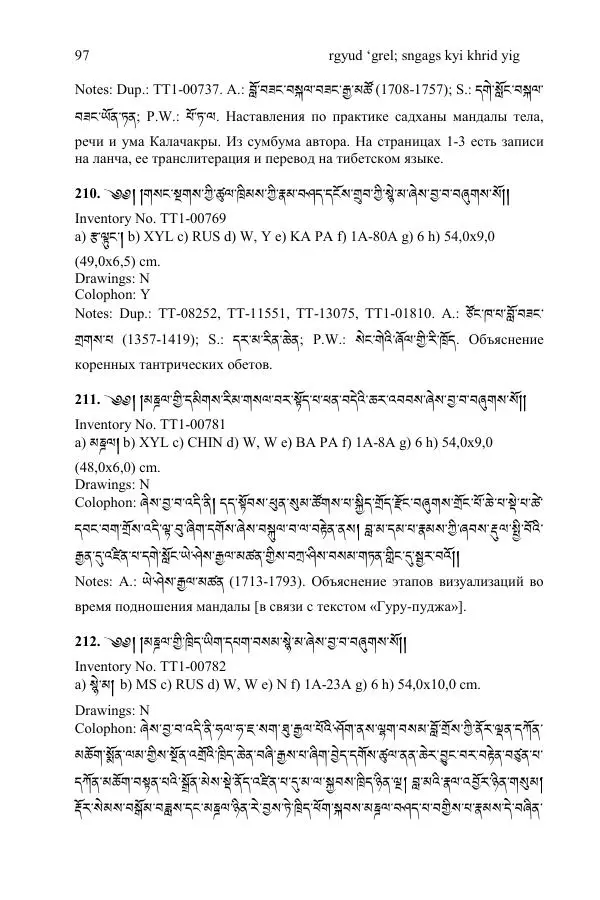 Коллектив авторов - Каталог тибетских тантрических сочинений: ИМБТ СО РАН - Страница № 97 Коллектив авторов - Каталог тибетских тантрических сочинений: ИМБТ СО РАН - Страница № 97