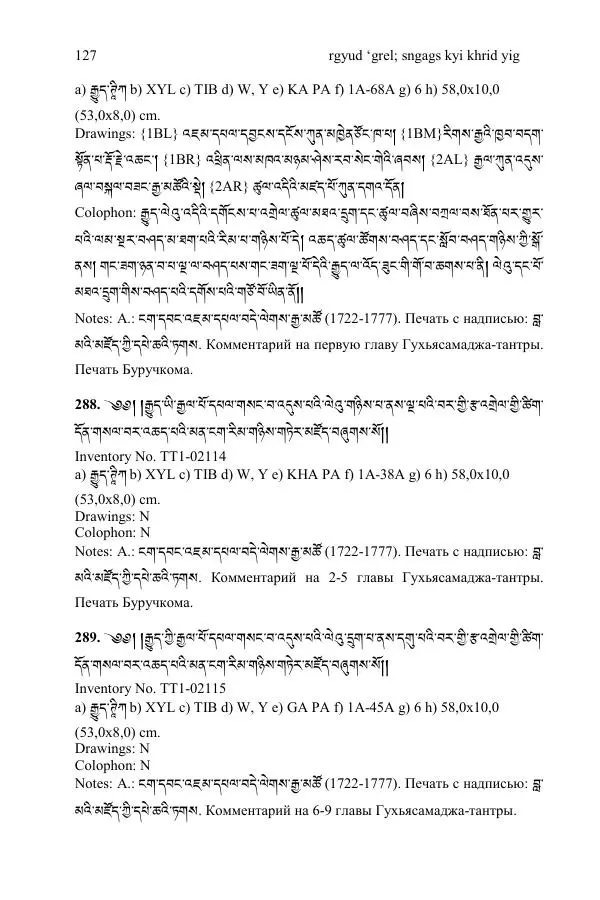 Коллектив авторов - Каталог тибетских тантрических сочинений: ИМБТ СО РАН - Страница № 127 Коллектив авторов - Каталог тибетских тантрических сочинений: ИМБТ СО РАН - Страница № 127