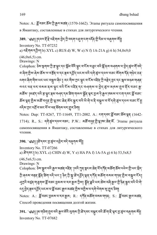 Коллектив авторов - Каталог тибетских тантрических сочинений: ИМБТ СО РАН - Страница № 169 Коллектив авторов - Каталог тибетских тантрических сочинений: ИМБТ СО РАН - Страница № 169