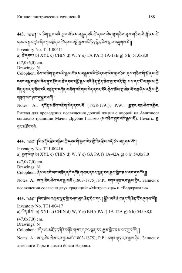 Коллектив авторов - Каталог тибетских тантрических сочинений: ИМБТ СО РАН - Страница № 188 Коллектив авторов - Каталог тибетских тантрических сочинений: ИМБТ СО РАН - Страница № 188