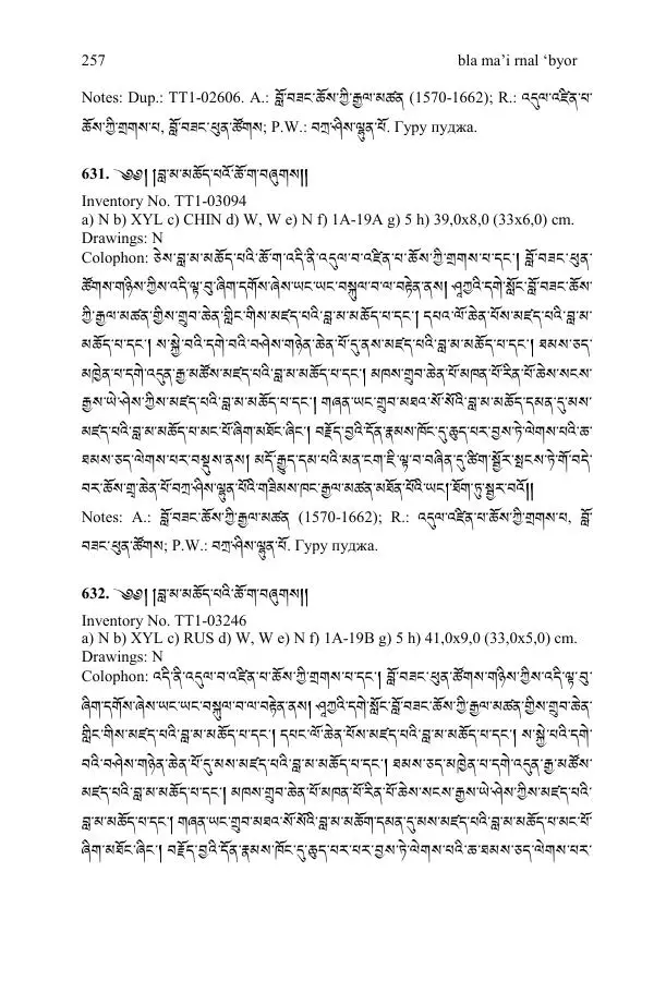 Коллектив авторов - Каталог тибетских тантрических сочинений: ИМБТ СО РАН - Страница № 257 Коллектив авторов - Каталог тибетских тантрических сочинений: ИМБТ СО РАН - Страница № 257