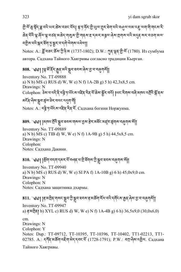 Коллектив авторов - Каталог тибетских тантрических сочинений: ИМБТ СО РАН - Страница № 323 Коллектив авторов - Каталог тибетских тантрических сочинений: ИМБТ СО РАН - Страница № 323