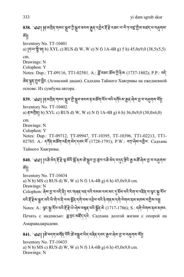 Коллектив авторов - Каталог тибетских тантрических сочинений: ИМБТ СО РАН - Страница № 333 Коллектив авторов - Каталог тибетских тантрических сочинений: ИМБТ СО РАН - Страница № 333