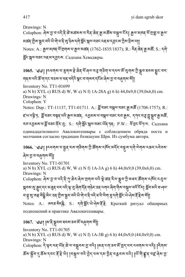 Коллектив авторов - Каталог тибетских тантрических сочинений: ИМБТ СО РАН - Страница № 417 Коллектив авторов - Каталог тибетских тантрических сочинений: ИМБТ СО РАН - Страница № 417