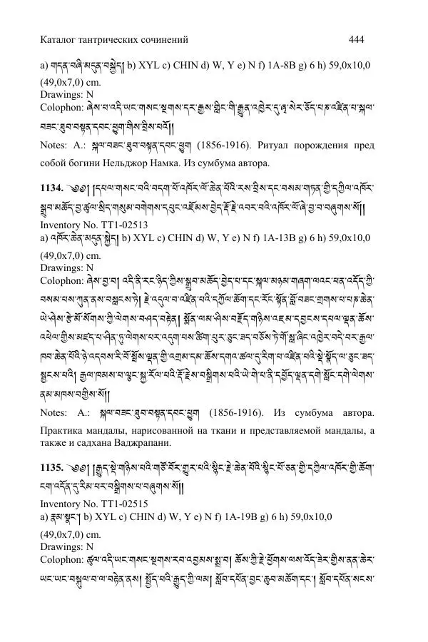 Коллектив авторов - Каталог тибетских тантрических сочинений: ИМБТ СО РАН - Страница № 444 Коллектив авторов - Каталог тибетских тантрических сочинений: ИМБТ СО РАН - Страница № 444