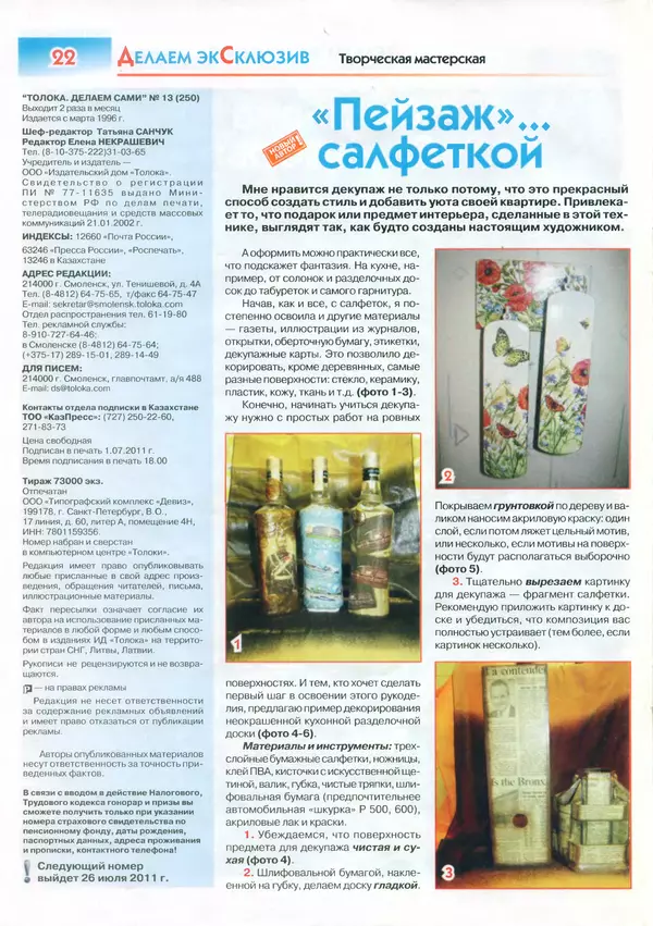  журнал «Делаем сами» (Толока) - Делаем сами 2011 №13(250) - Страница № 21