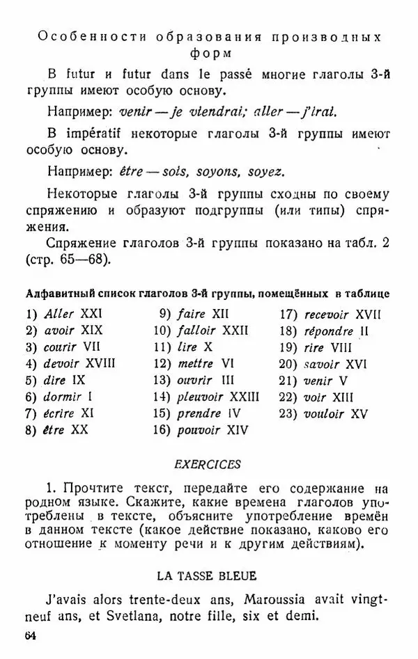 В. Цетлин - Краткий грамматический справочник фразцузского языка для семилетней школы - Страница № 65