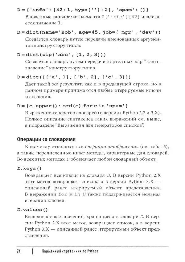 Марк Лутц - Python. Карманный справочник - Страница № 74