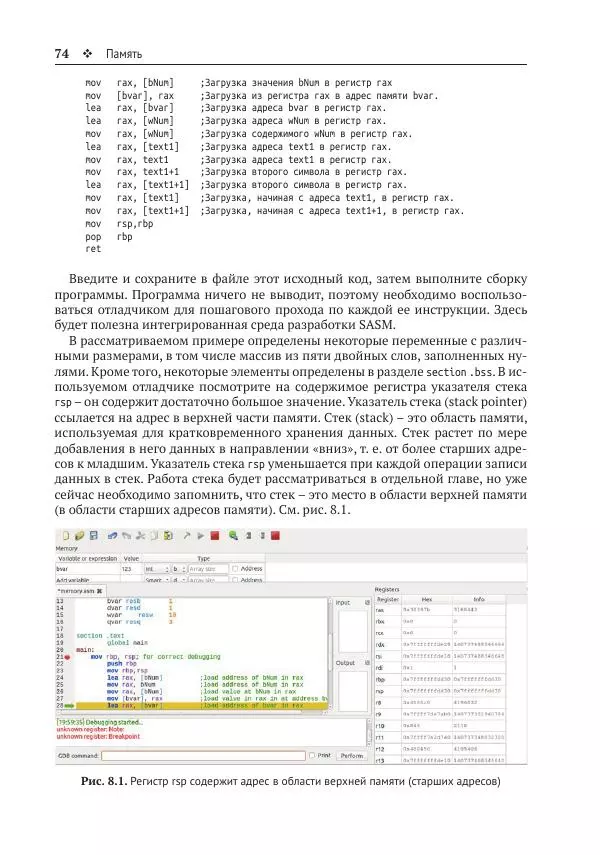 Йо Гуй - Программирование на ассемблере х64. От начального уровня до профессионального использования AVX - Страница № 75