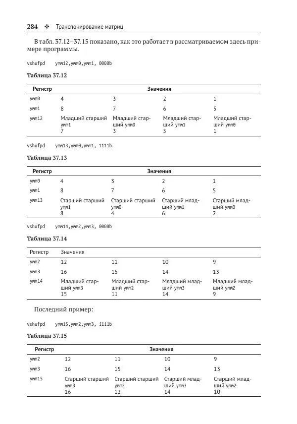 Йо Гуй - Программирование на ассемблере х64. От начального уровня до профессионального использования AVX - Страница № 285