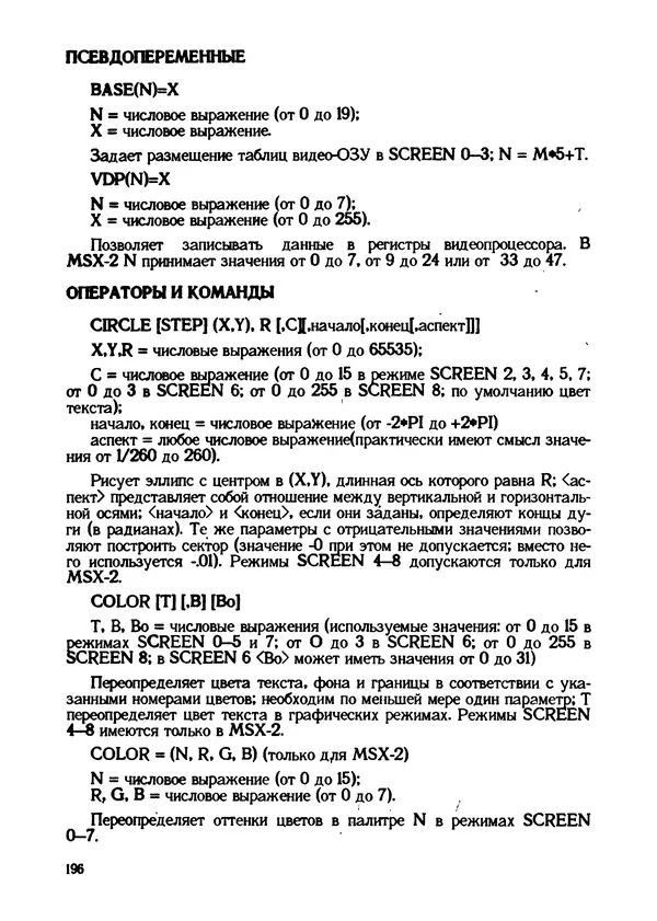 КулЛиб. Грехем  Блэнд - Основы программирования на языке Бейсик в стандарте MSX. Страница № 196