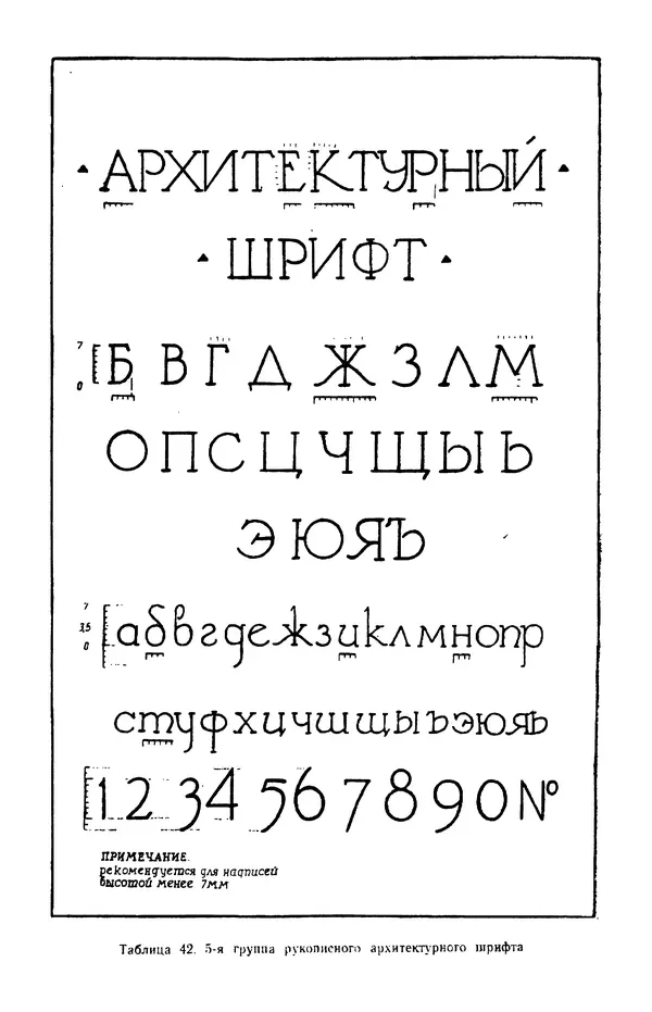 КулЛиб. Т. И. Куцын - Начертание шрифтов. Пособие для архитекторов и инженеров (неполное). Страница № 86