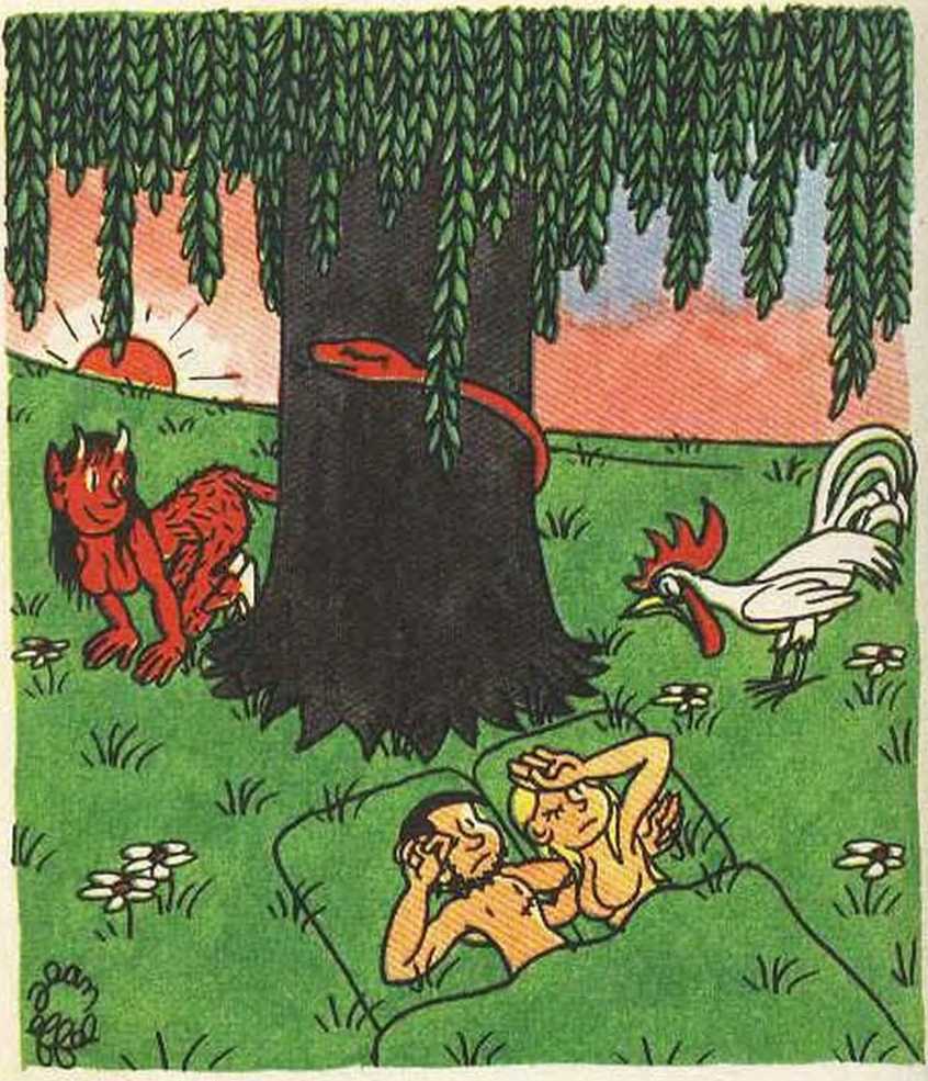 Любовь Адама и Евы. Жан Эффель. Иллюстрация 136