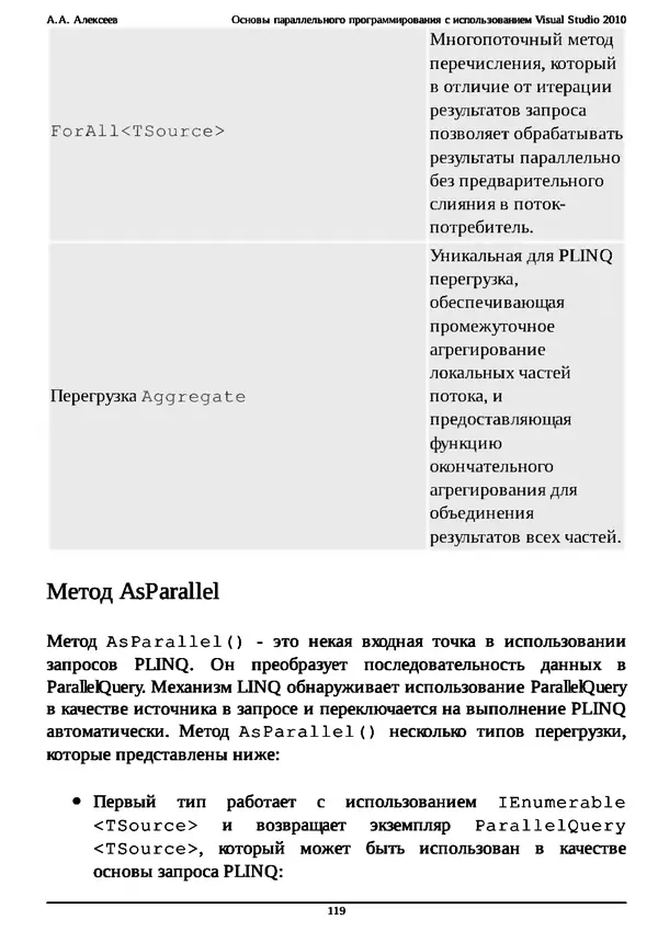 КулЛиб. А. А. Алексеев - Основы параллельного программирования с использованием Visual Studio 2010. Страница № 119