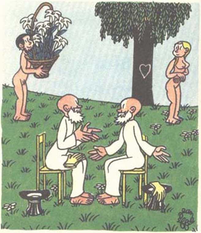 Любовь Адама и Евы. Жан Эффель. Иллюстрация 128