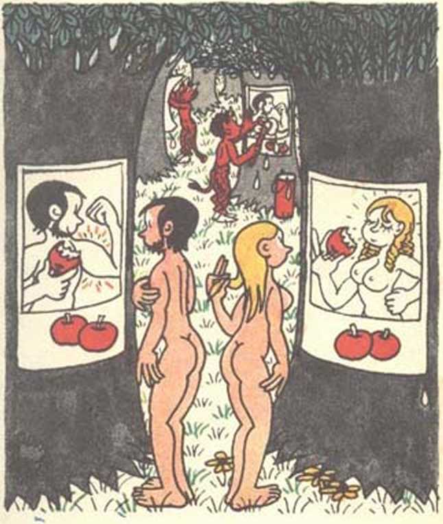 Любовь Адама и Евы. Жан Эффель. Иллюстрация 133