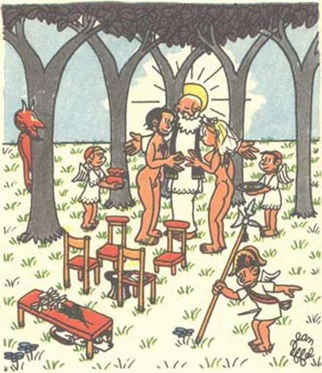 Любовь Адама и Евы. Жан Эффель. Иллюстрация 182