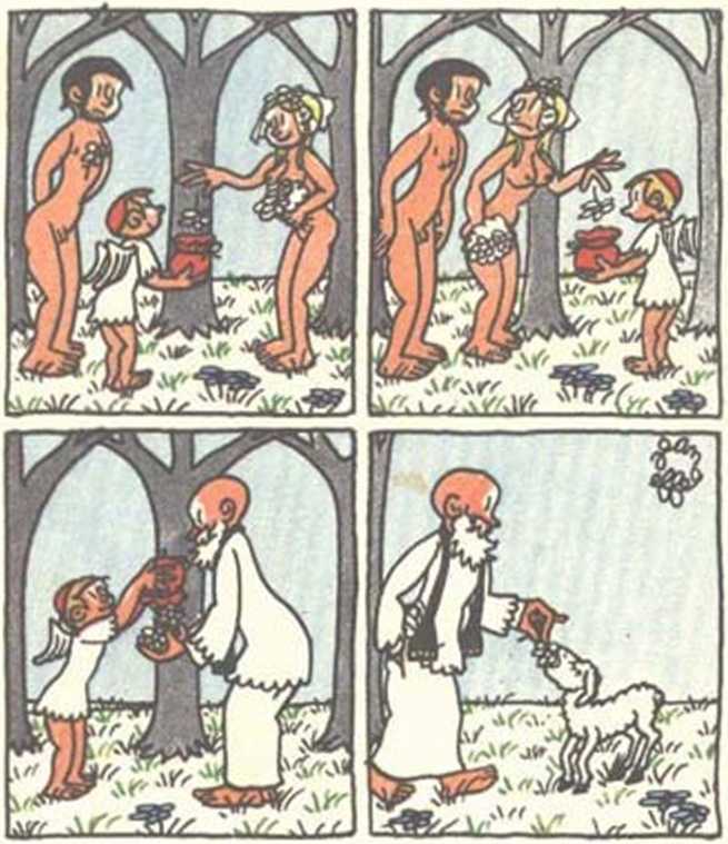 Любовь Адама и Евы. Жан Эффель. Иллюстрация 184