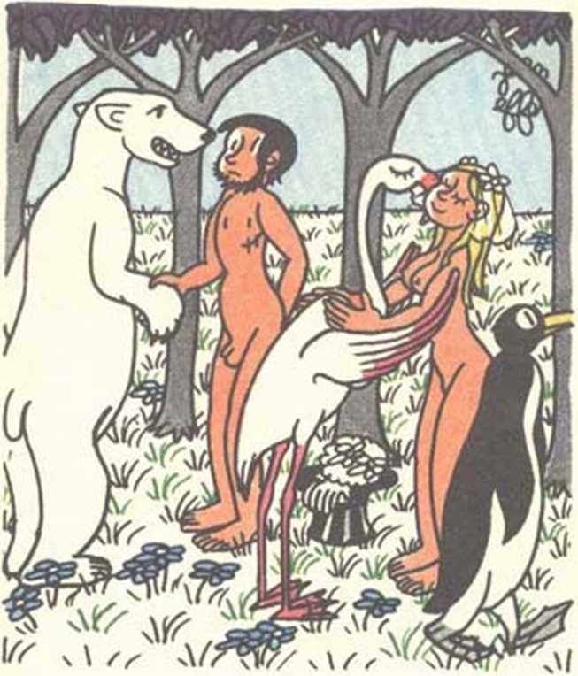 Любовь Адама и Евы. Жан Эффель. Иллюстрация 185