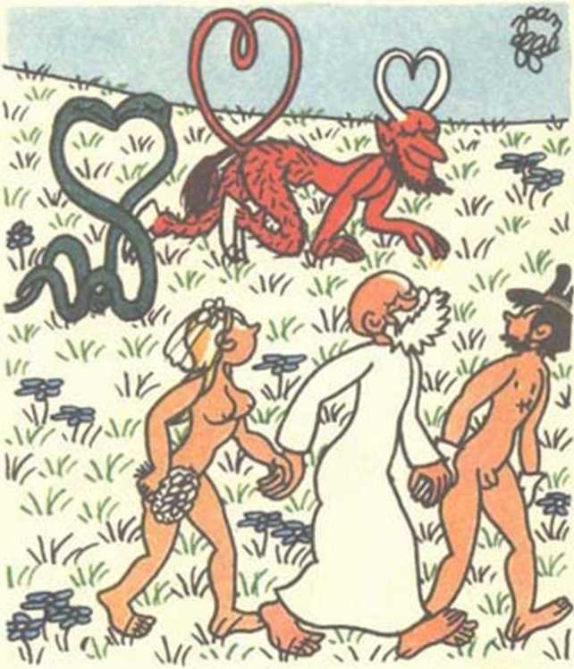 Любовь Адама и Евы. Жан Эффель. Иллюстрация 196