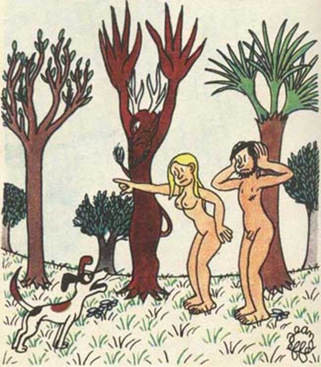 Любовь Адама и Евы. Жан Эффель. Иллюстрация 59
