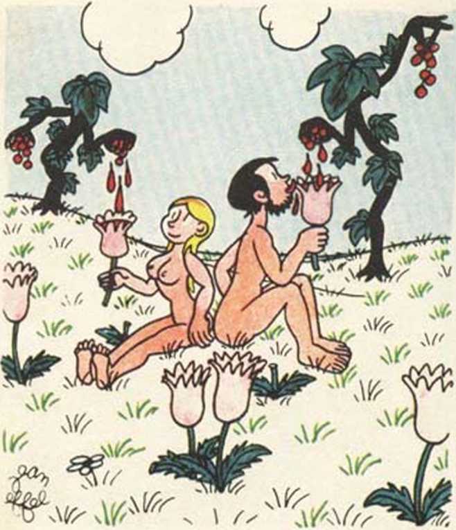 Любовь Адама и Евы. Жан Эффель. Иллюстрация 73