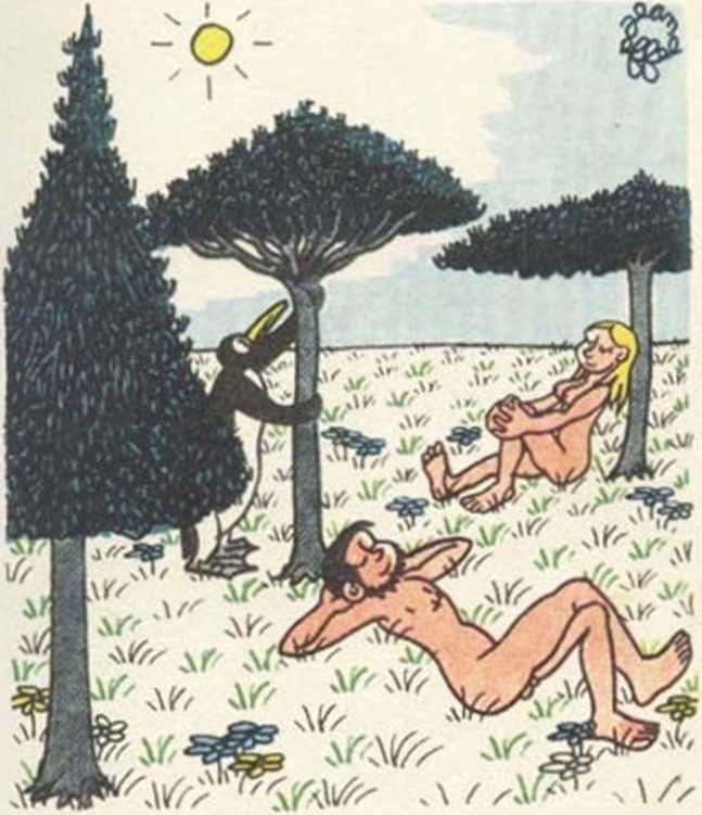 Любовь Адама и Евы. Жан Эффель. Иллюстрация 84