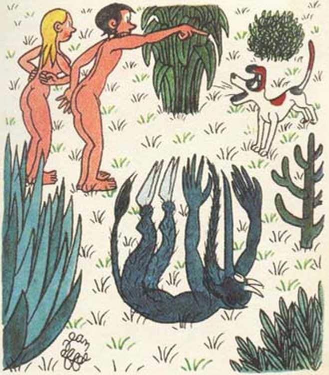Любовь Адама и Евы. Жан Эффель. Иллюстрация 86